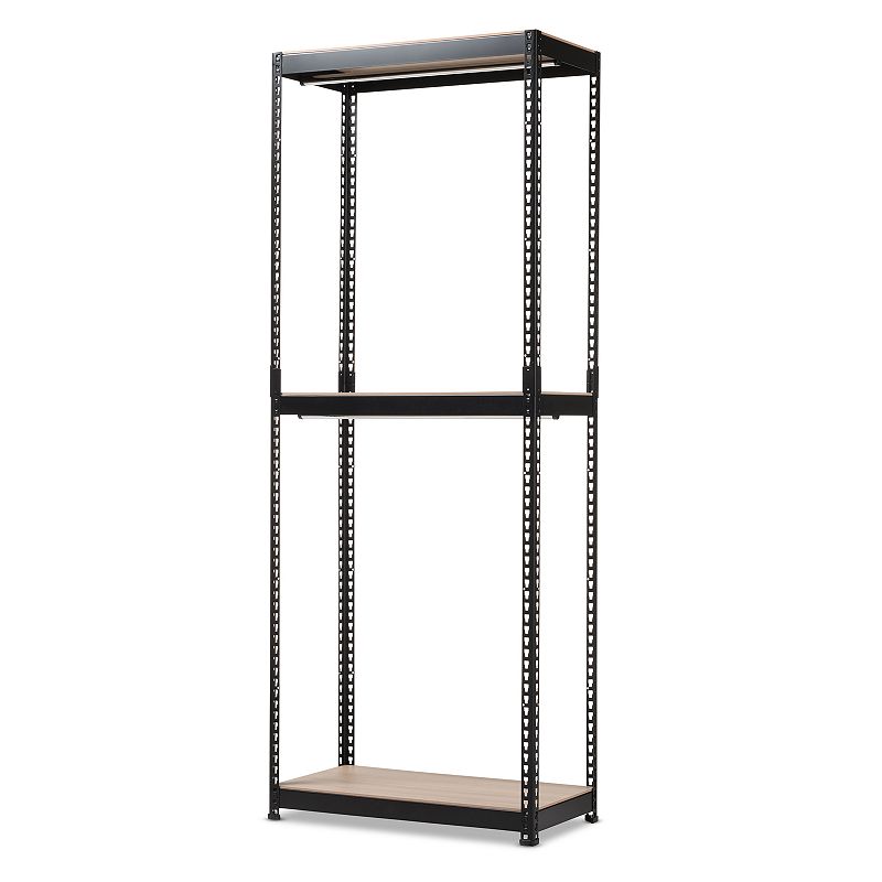 Baxton Studio Gavin 2-Shelf Garment Rack