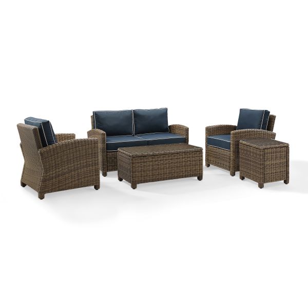 Bradenton 5Pc Outdoor Wicker Conversation Set