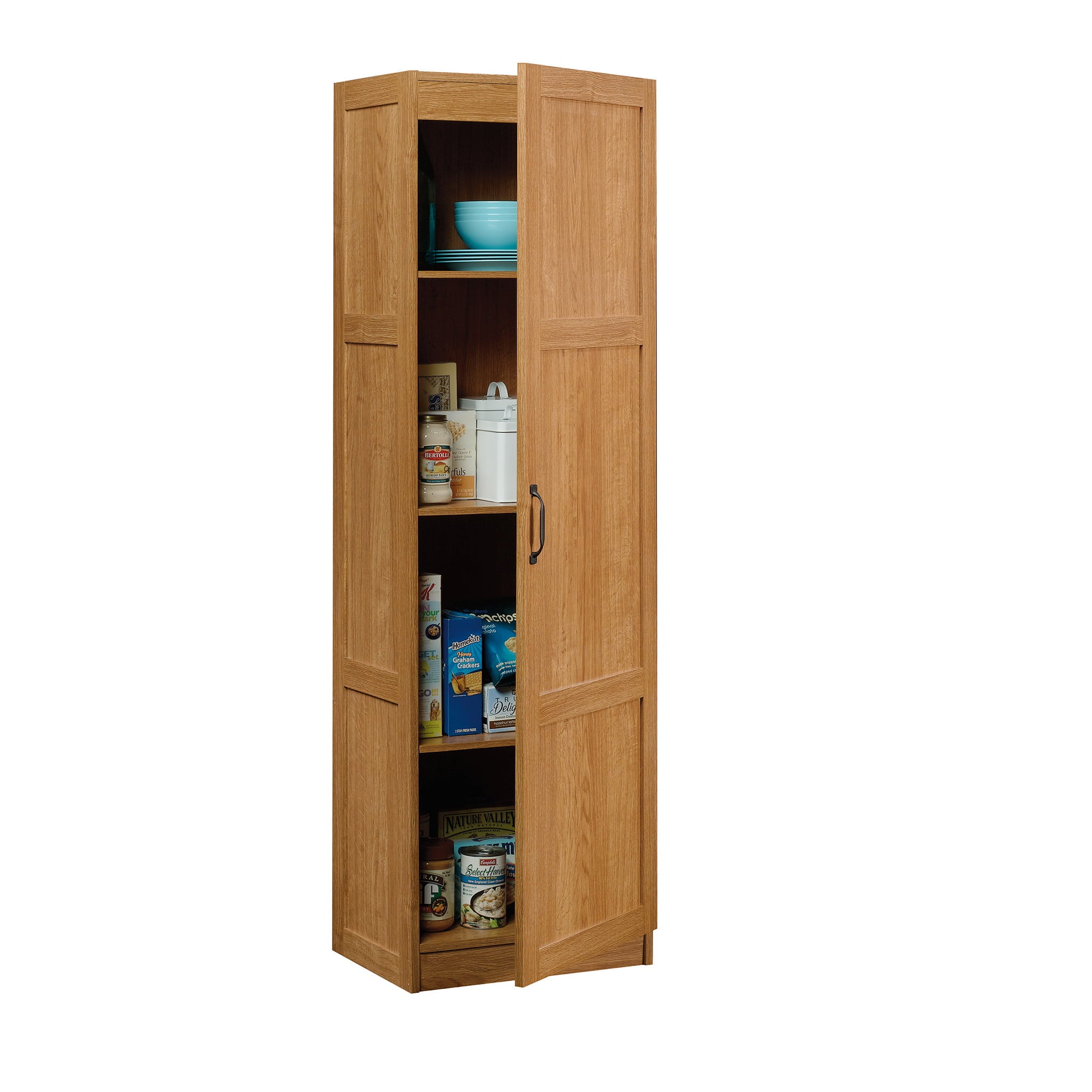 Sauder Storage Cabinet， Highland Oak Finish