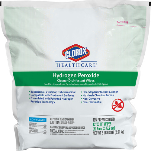 Clorox Healthcare Hydrogen Peroxide Cleaner Disinfectant Wipes  CLO30827