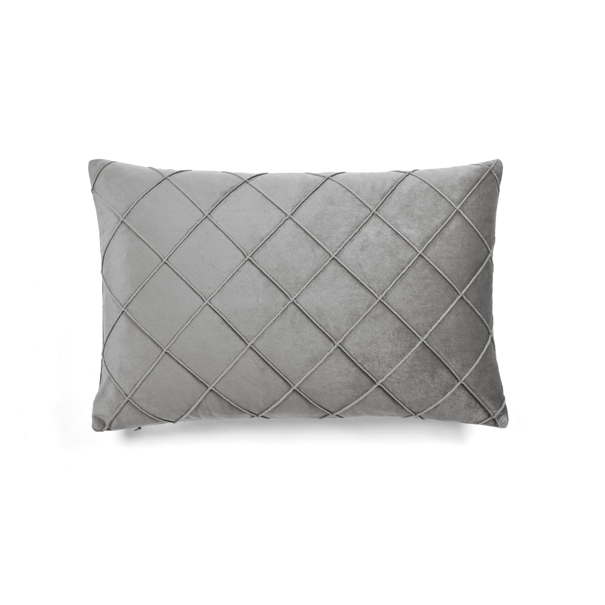 Velvet Diamond Pintuck Decorative Pillow Cover