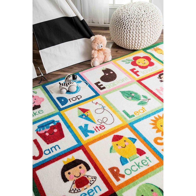 nuLOOM Giza Alphabet Block Rug