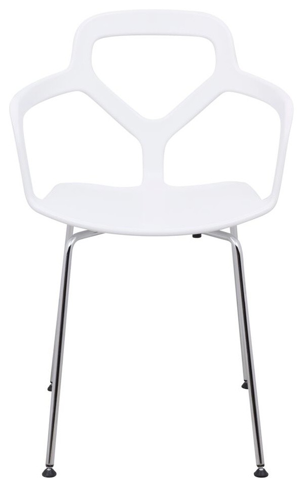 LeisureMod Modern Carney Armchair With Chrome Leg   Contemporary   Dining Chairs   by LeisureMod  Houzz