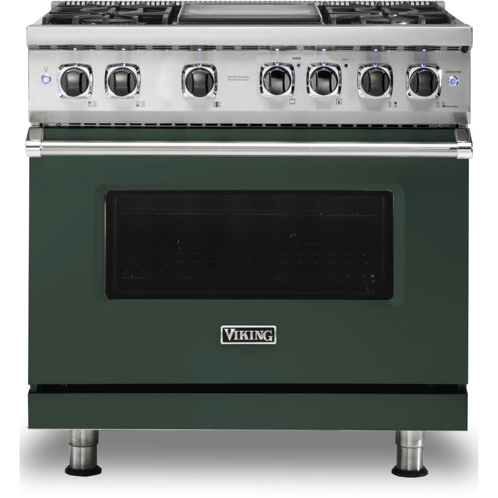 Viking 36-inch Freestanding Dual-Fuel Range with Vari-Speed Dual Flow Convection CVDR536-4GBF