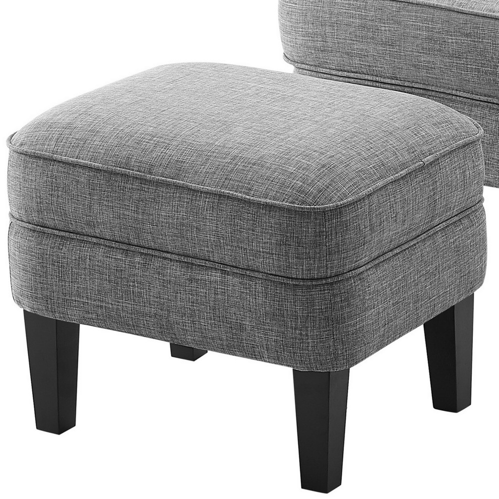 y Tufted Armchair and Ottoman   Transitional   Armchairs And Accent Chairs   by Mulhouse Furniture  Houzz