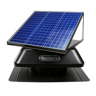 QuietCool 40-Watt Hybrid SolarElectric Powered Roof Mount Attic Fan with Included Inverter AFR SLR-40