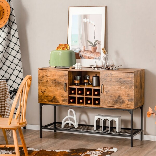 Costway Industrial Kitchen Buffet Sideboard 2-Door Console Table - See Details