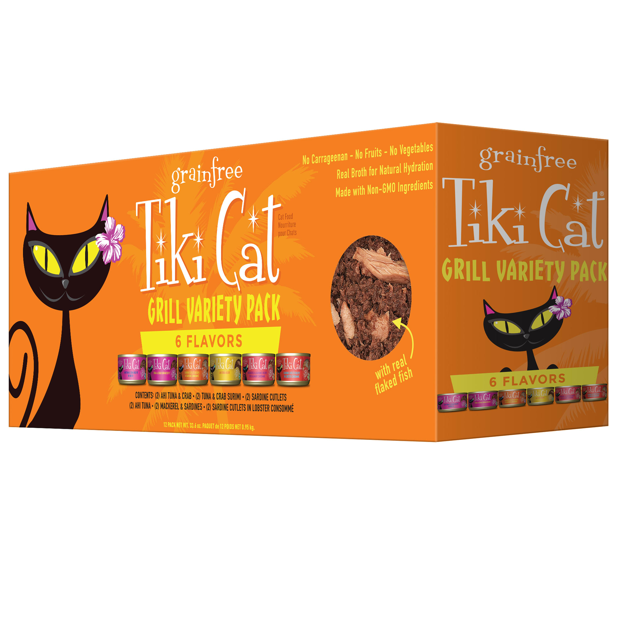 Tiki Cat Grill Variety Pack Wet Cat Food， 2.8 oz.， Case of 12