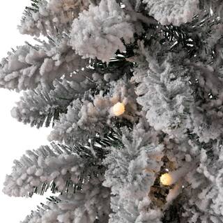 2-Pack 9 ft. Pre-Lit Snow Flocked Artificial Christmas Garland with Warm White LED Lights GH2016000014