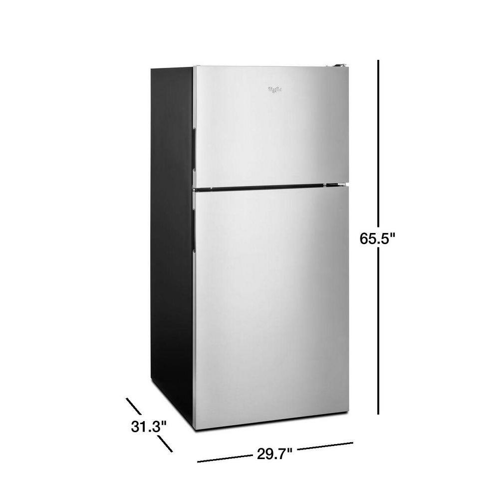 Whirlpool 18.2 cu. ft. Top Freezer Refrigerator in Stainless Steel WRT348FMES