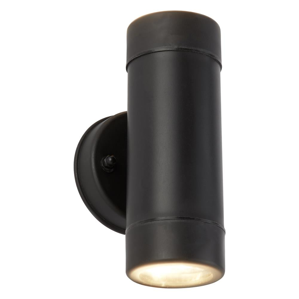 Searchlight 7592-2BK Black Outdoor Modern Cylinder Up & Down Wall Light