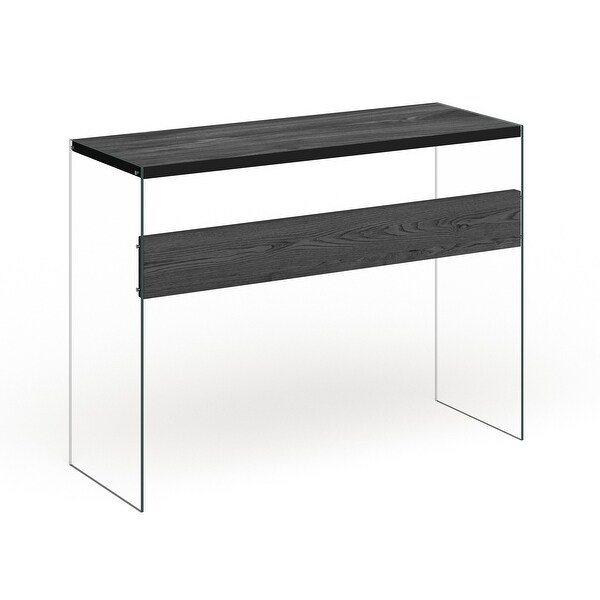 Porch and Den Urqhuart Mixed Material Glass Console Table