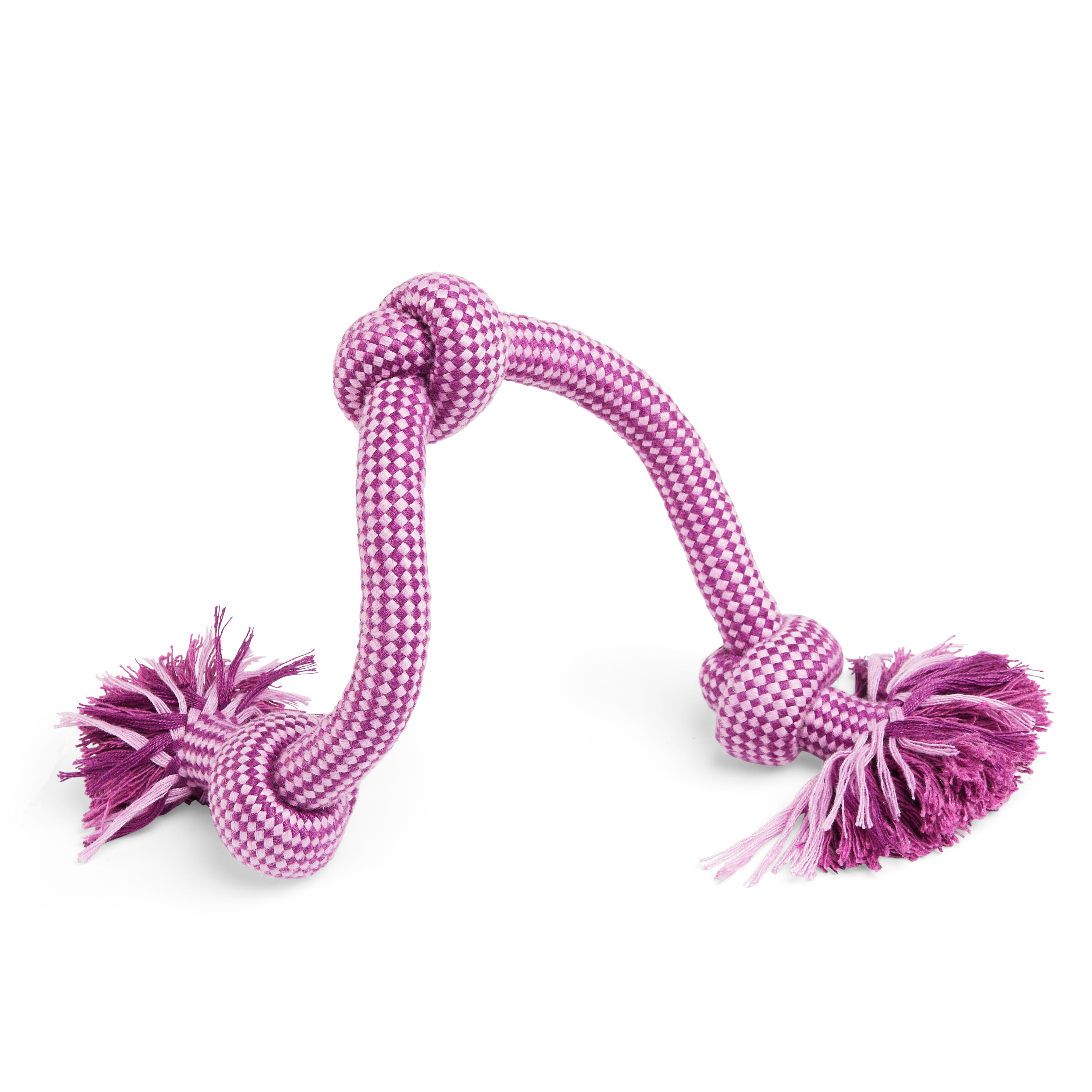 Leaps  Bounds Purple Knotted Rope Tug Dog Toy， Large