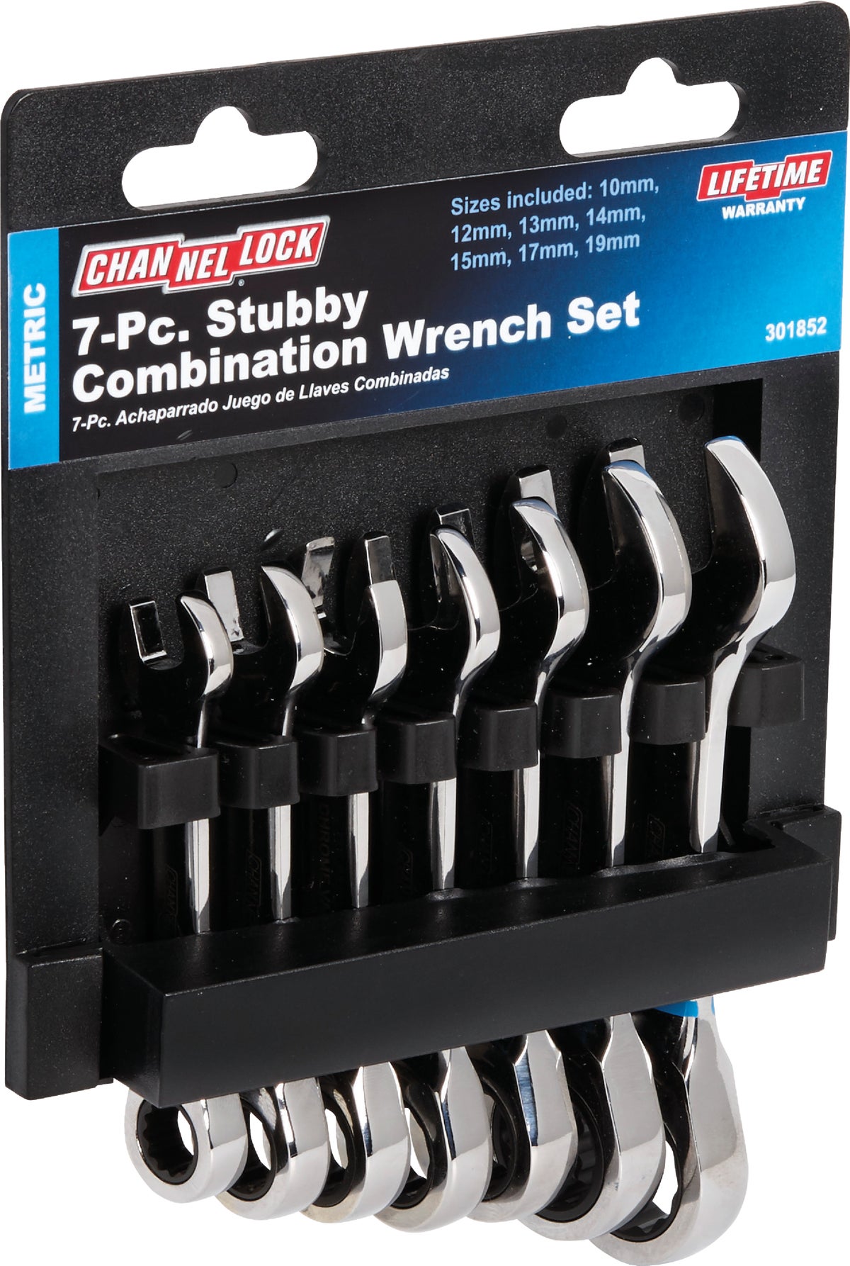 Channellock 7-Piece Metric Stubby Ratcheting Combination Wrench Set