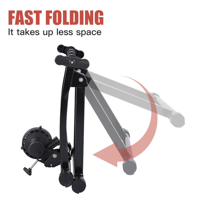 Save Space  Fluid Bike Trainer Stand for Indoor Riding Portable Stainless Steel Indoor Trainer Noise Reduction