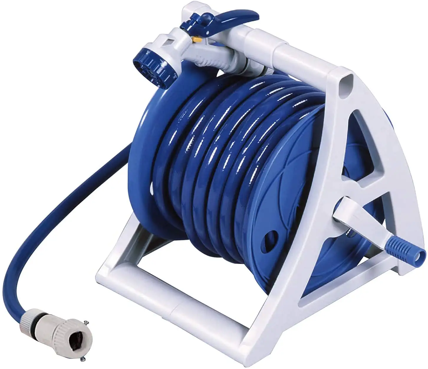 15 Meter Length Hose Reel Set For Home Watering Supplies With Trigger Sprayer Included 8 Multiple Water's Pattern Spray Gun