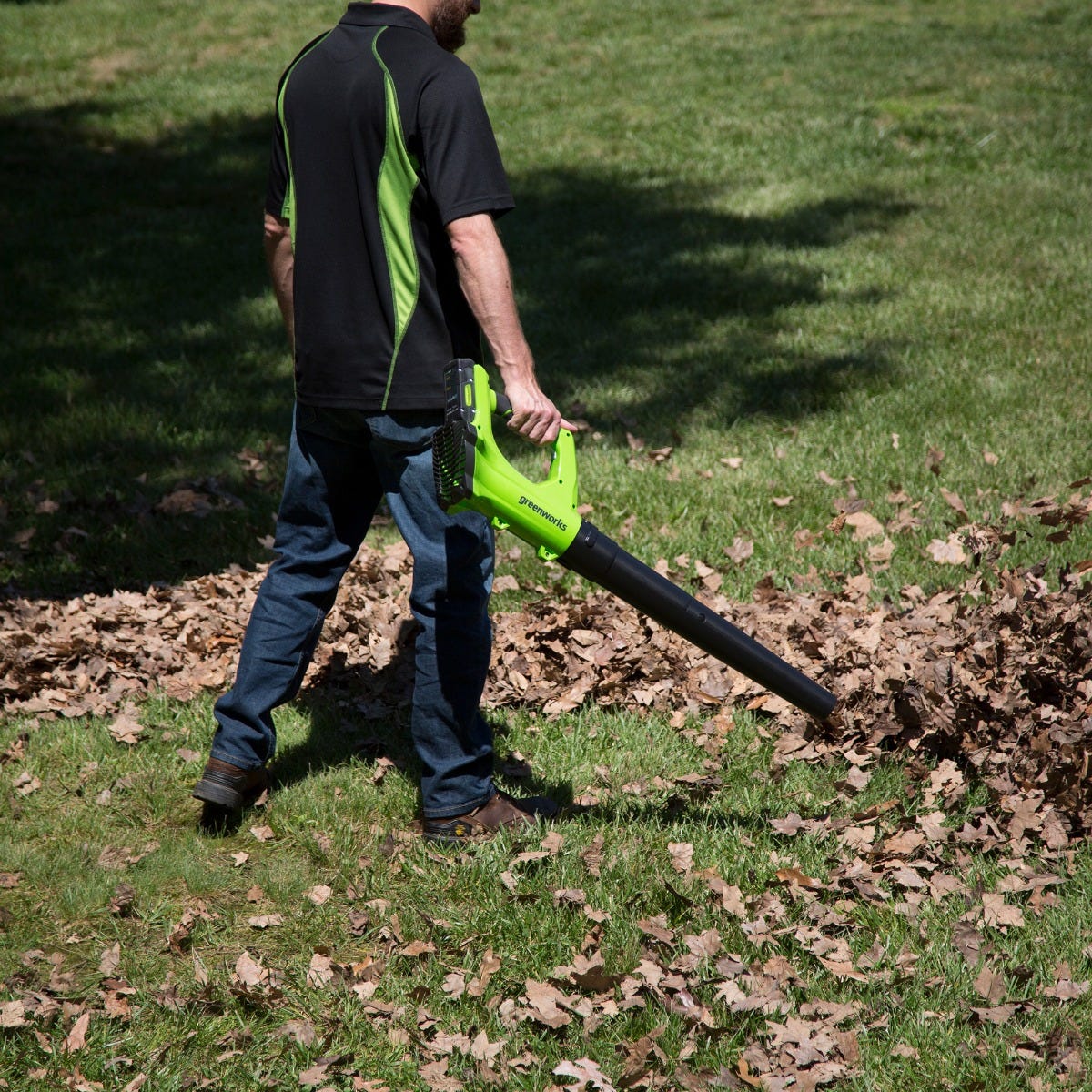 24V Cordless 330 CFM Leaf Blower with 2.0 Ah Battery | Greenworks