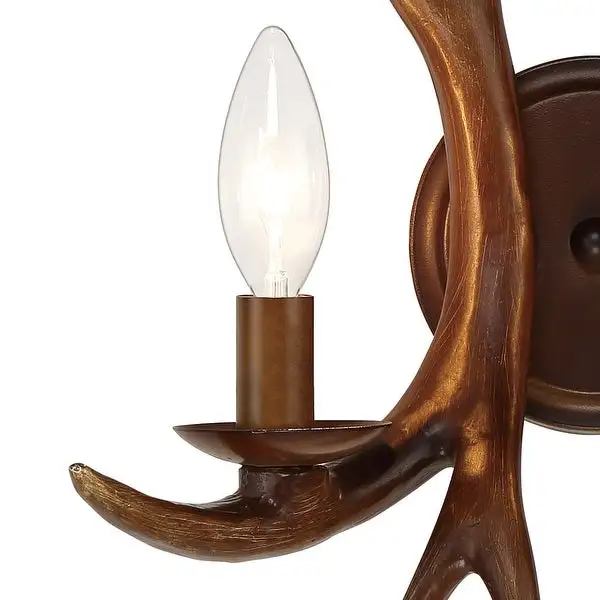 2 - Light Candle Antler Vanity Light