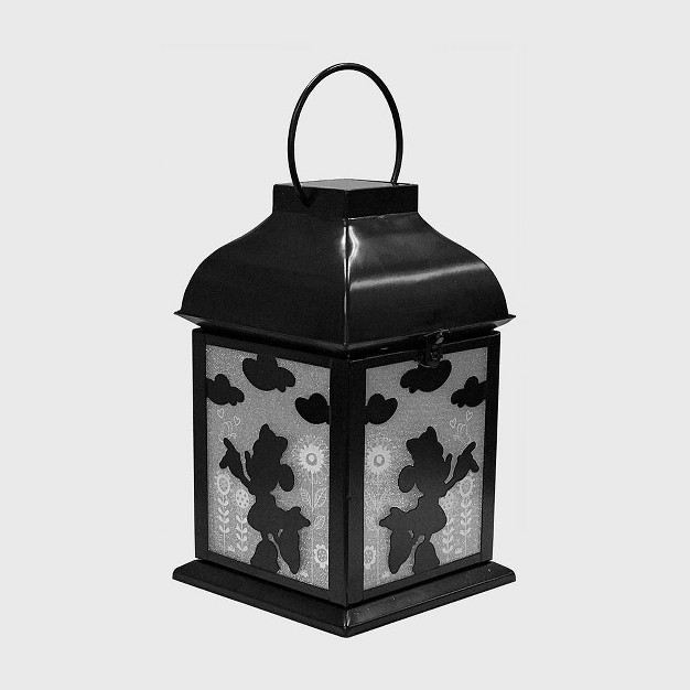 Minnie Mouse Solar Metal Outdoor Lantern Black