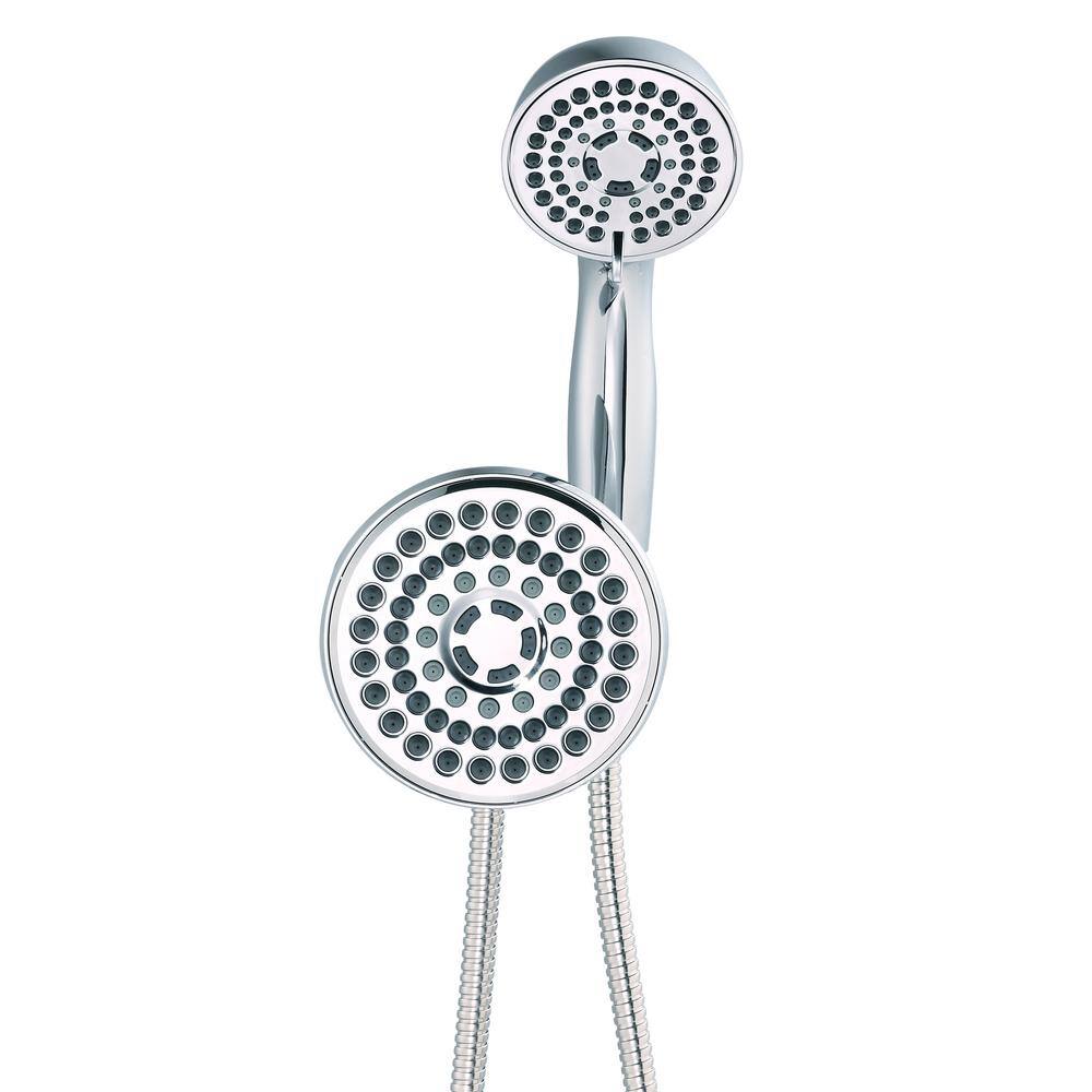 Glacier Bay 6-spray 5.5 in. Dual Shower Head and Handheld Shower Head in Chrome HD58302-0301