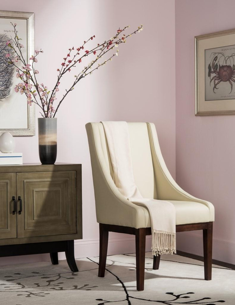 Dana Crème Leather Sloping Armchair (set of 2)   Transitional   Dining Chairs   by Love Sofa  Houzz