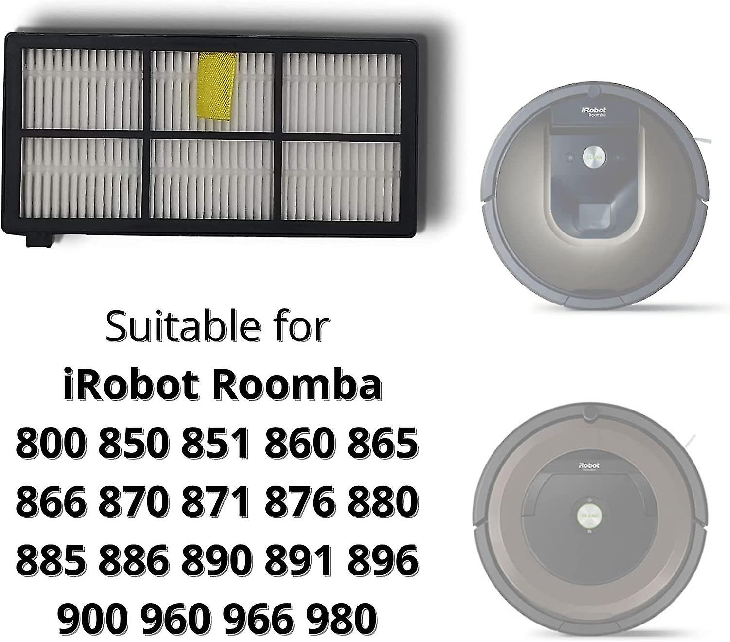 Compatible With Irobot Roomba 800 Series 900 870 880 980 Kit 6 Filters Vacuum Cleaner Accessories Spare Parts