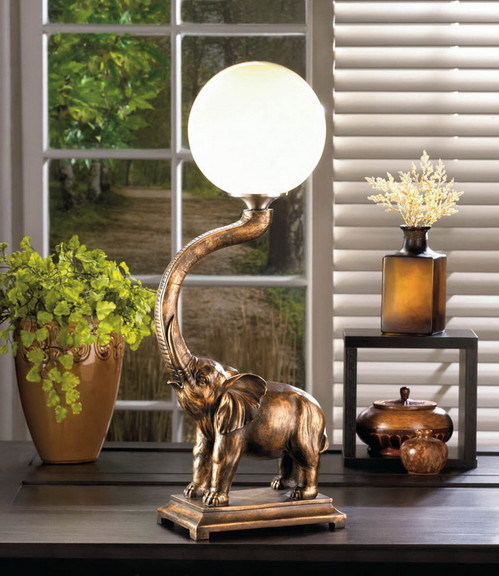 Gallery of Light 57072236 Trumpeting Elephant Lamp