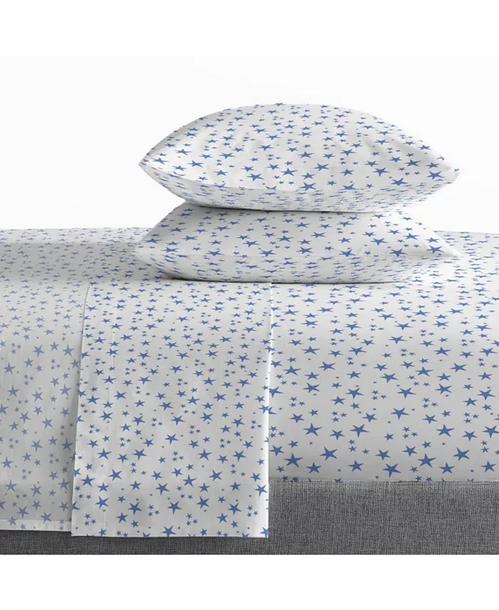 Saturday Park Light Blue Stars Full Sheet Set