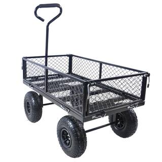 Tatahance Metal 4-Wheeled Folding Utility Hand Cart in Black W22741280-Z