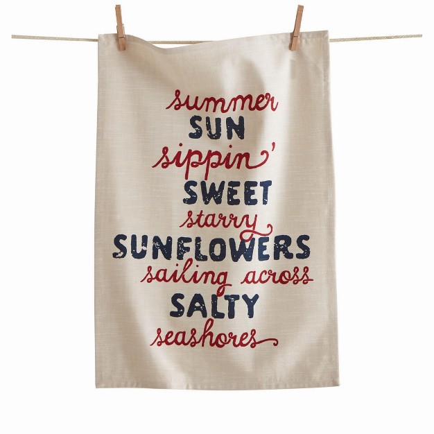 Tagltd Summer Sun Sippin Dishtowel