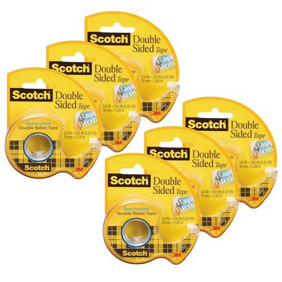 Scotch MMM238 6 Scotch Double Sided Tape  3/4X200I...