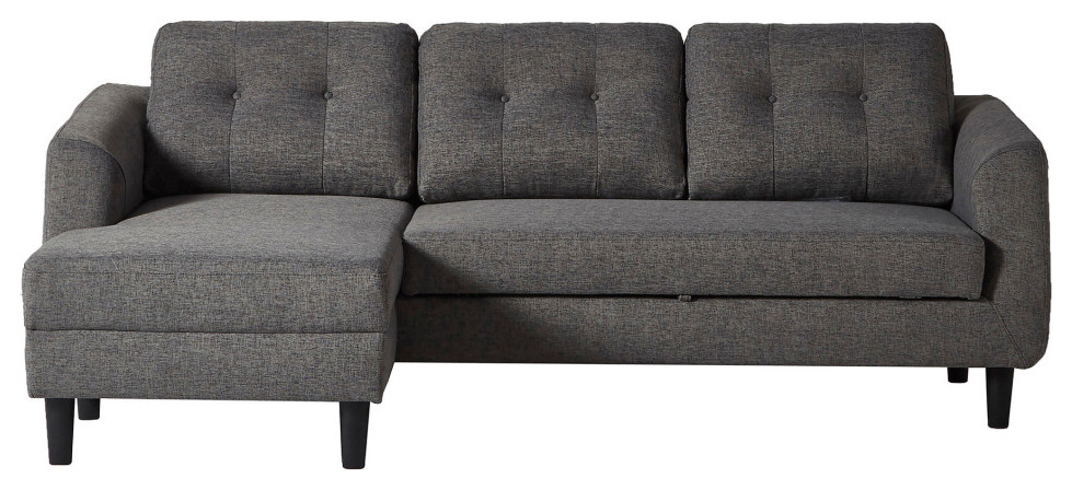 Belagio Sofa Bed With Chaise   Midcentury   Sleeper Sofas   by Kolibri Decor  Houzz