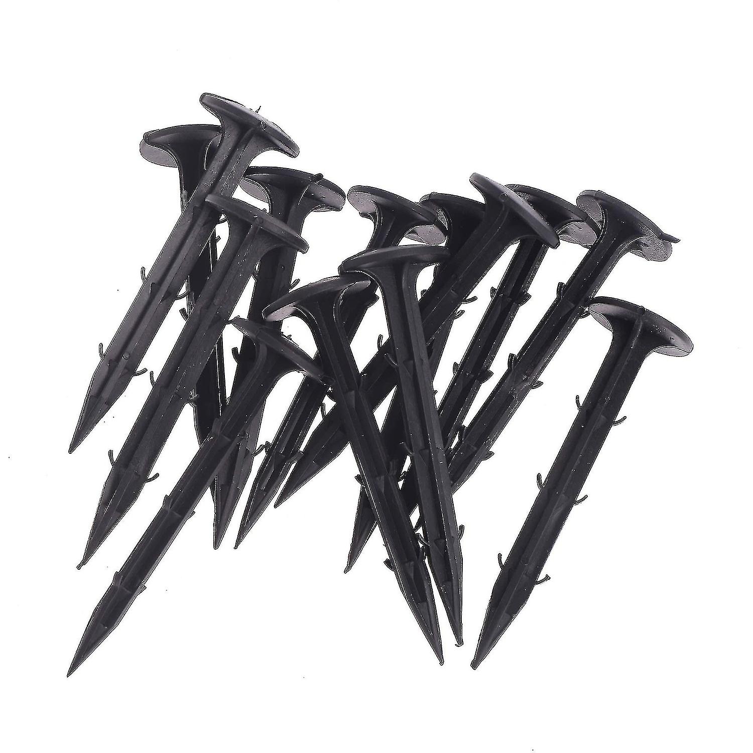 50 Pcs 11cm Black Garden Securing Pegs Landscape Fabric Peg For Securing Weed Fabric Ground Sheet Co