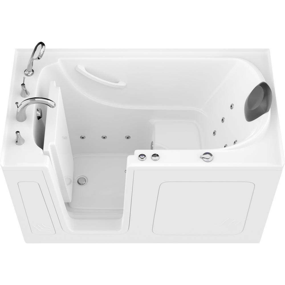 Universal Tubs Safe Premier 59.6 in. x 60 in. x 32 in. Left Drain Walk-in Whirlpool Bathtub in White HD3260LWH-CP