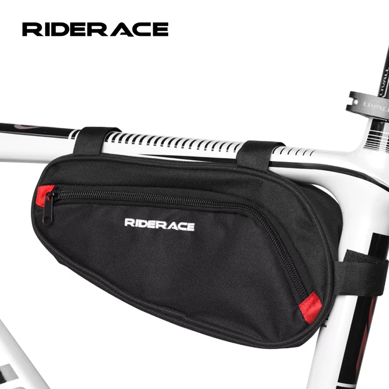 RIDERACE Bicycle Front Tube Frame Bag Waterproof Durable Riding Tool Storage Bag MTB Bike Triangle Pouch Multifunction Cycling