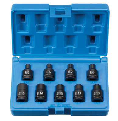 Grey Pneumatic 1219ET Skt Set 3/8 Dr 9 Piece Exte...