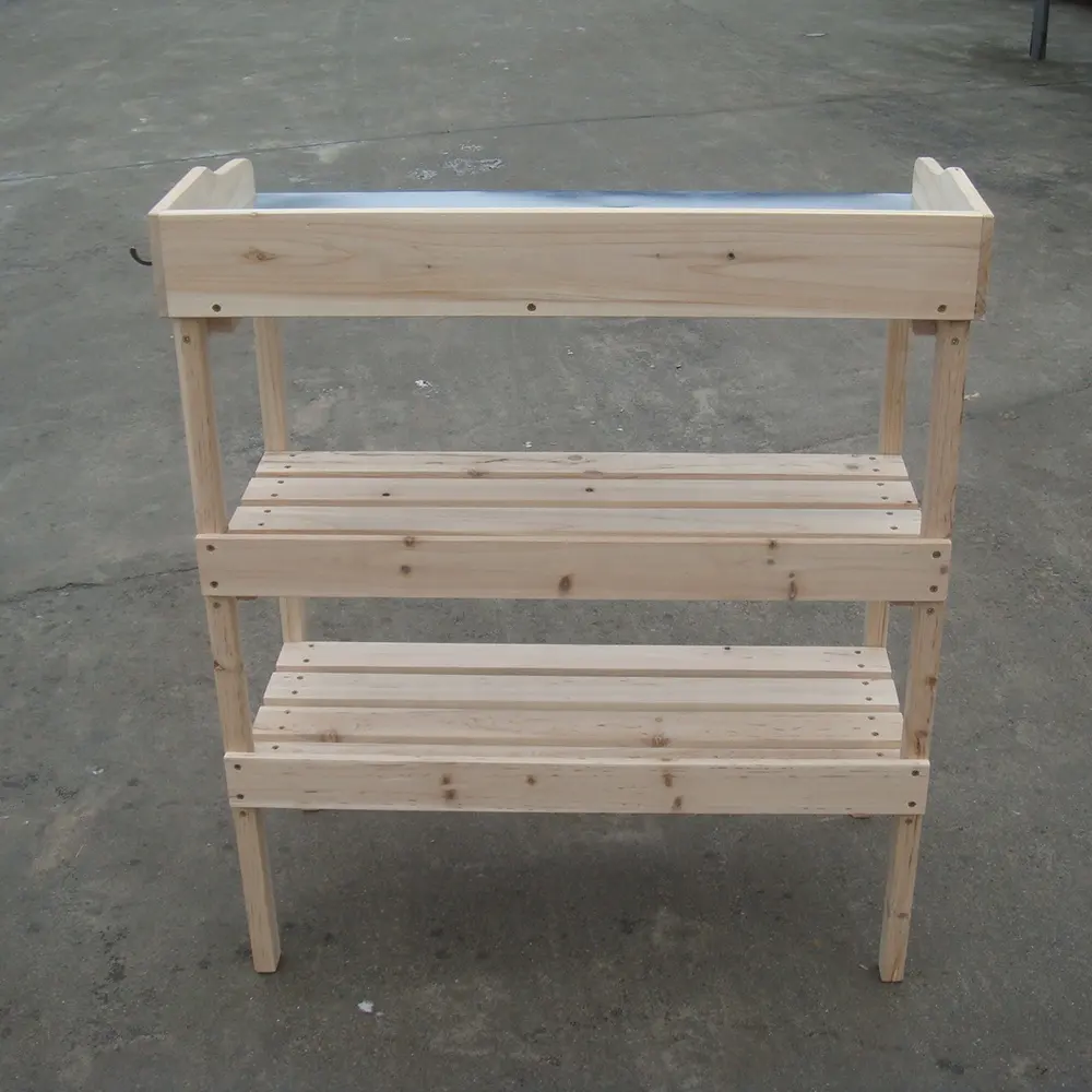 Factory direct supply garden potting table furniture natural gardening workbench potting bench table