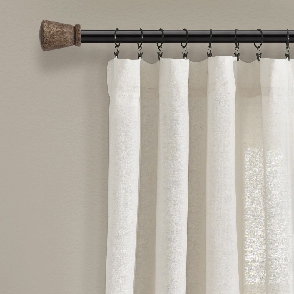 Lush Decor Linen Button New Window Curtain Single Panel   108\