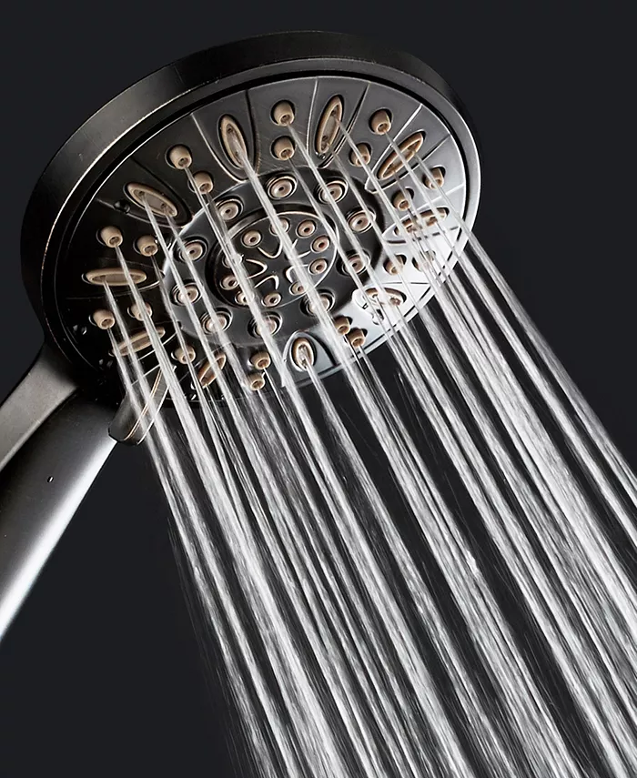 Aquadance High-Pressure 6-setting Handheld Shower Head with Extra-long 6 Foot Hose