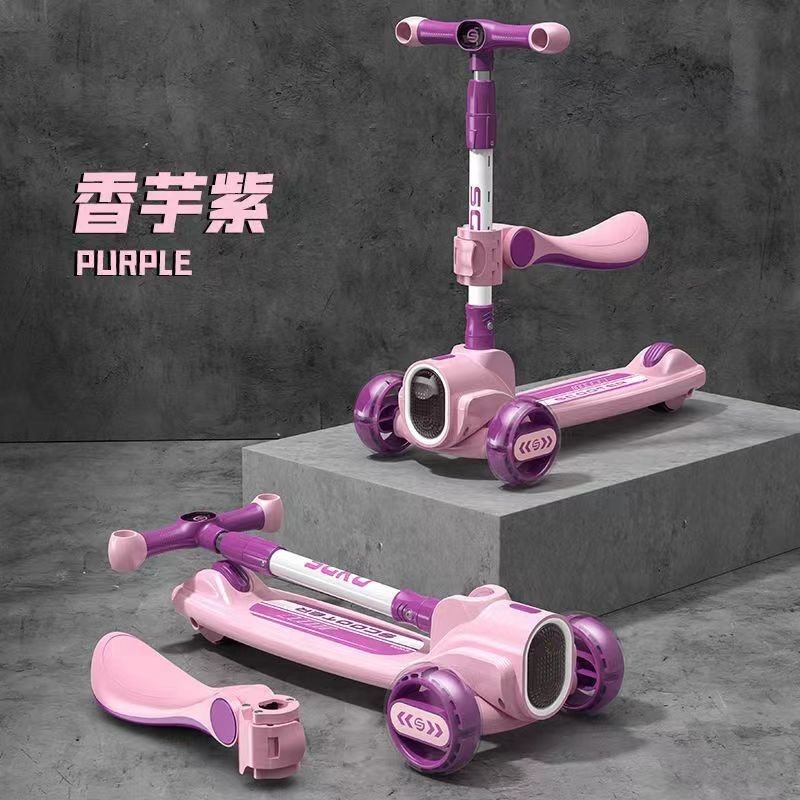 Wholesale Foldable 3 in 1 Child Kids Kick Scooters 3 Wheel Toys Bike Children push Foot Scooter Kids Scooter for Kids Children