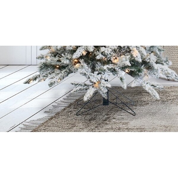 Gerson Prelit Flocked Pencil Pine Artificial 7.5foot Christmas Tree