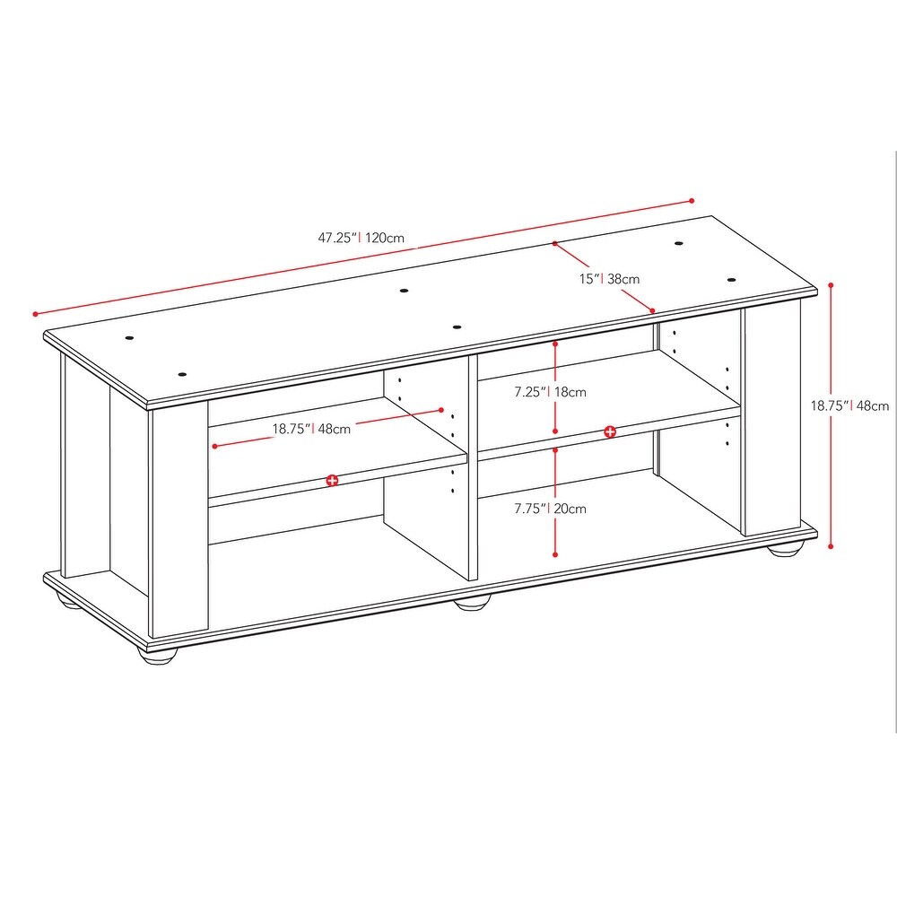 Fillmore Black TV Stand  For TV's up to 55\