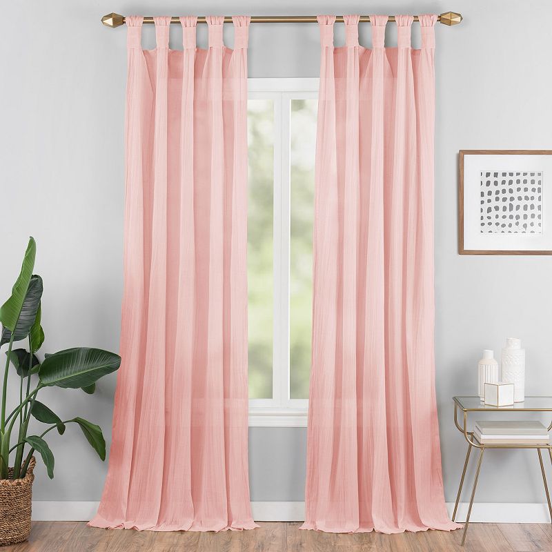 Vue Elements 1-panel Priya Semi-Sheer Window Curtain