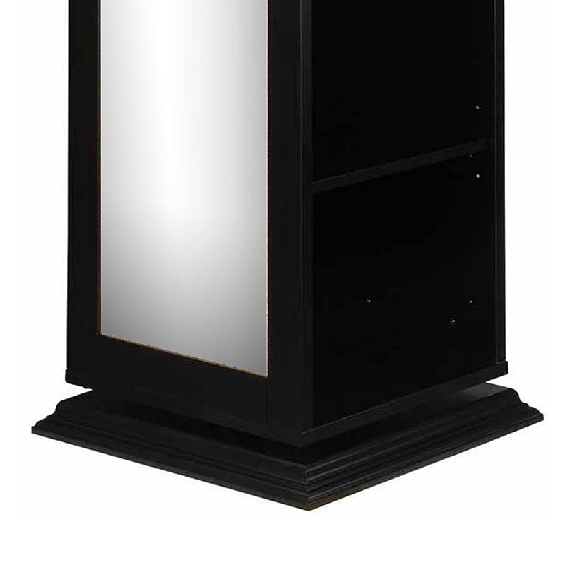 Traditional Style Wooden Accent Cabinet， Black