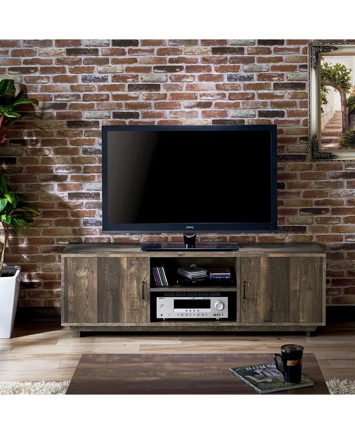 Furniture of America Kenzie Rustic 62 TV Stand