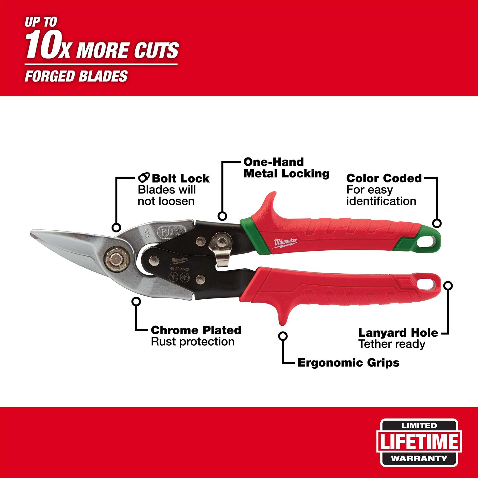 Milwaukee Tool 48-22-4533 Milwaukee Aviation Snips