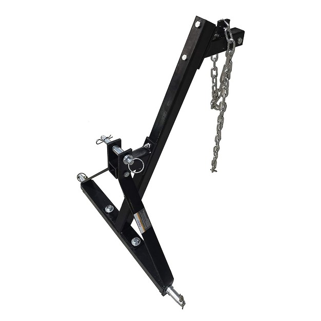 Timber Tuff Tmw 81 Heavy Duty Steel 3 Point Log Skidding Arm For Category 1 Lawn Tractors With 4 Feet Of Chain And Category 1 Mounting Hitch Black