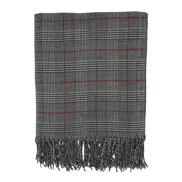 Traditional Plaid Throw Blanket Saro Lifestyle