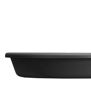 THE?HC COMPANIES 24 in. Black Planter Saucer Tray for Classic Pot Container SLI24000G18C006LRCFO-BLACK