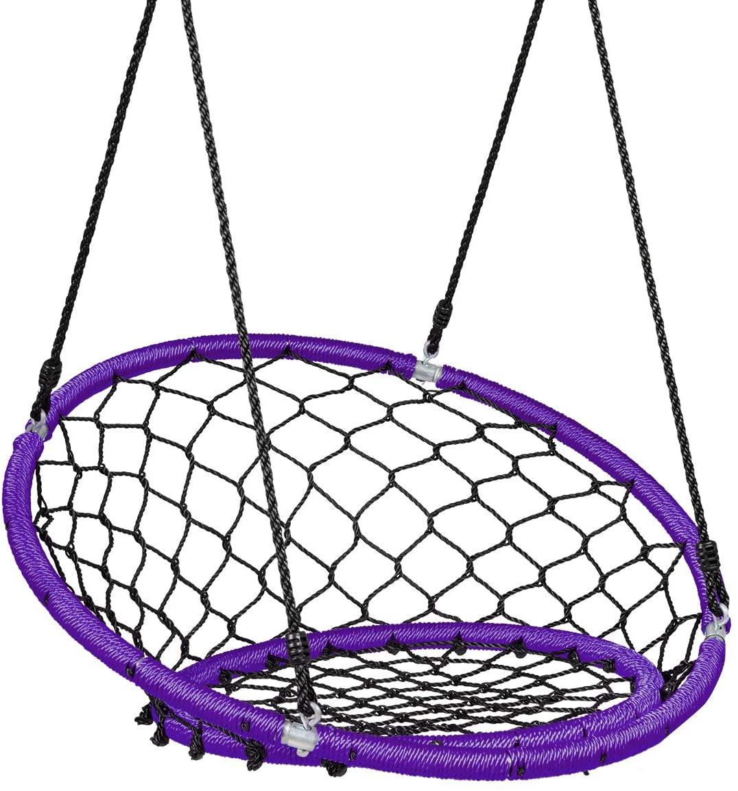 Costzon Web Chair Swing, Kids Tree Swing Set Net Hanging Swing Chair